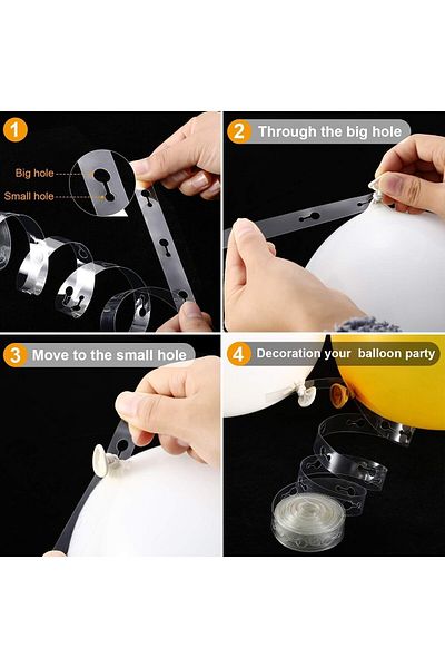erorex Balloon Decorating Arch Strip 1Pcs 5M Tape Roll With 100 Glue Dots 1 Rolls Glue Points Weddings