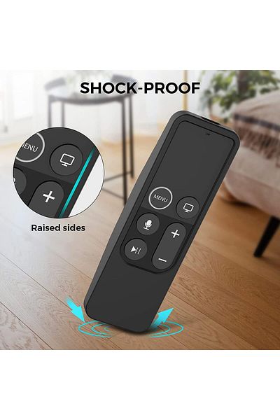 erorex جراب سيليكون للتحكم عن بعد متوافق مع جهاز التحكم عن بعد Siri TV الجيل الثاني 2022 TV 4K 2021 و Airtag غير قابل للانزلاق