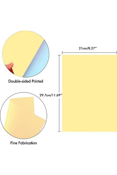 erorex A4 Colored Paper 100 Sheets Yellow