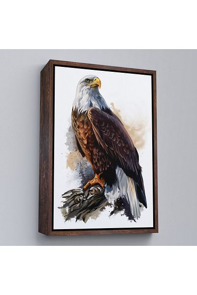 Harita Sepeti Διακοσμητικός πίνακας καμβάς Eagle με λευκό πλαίσιο