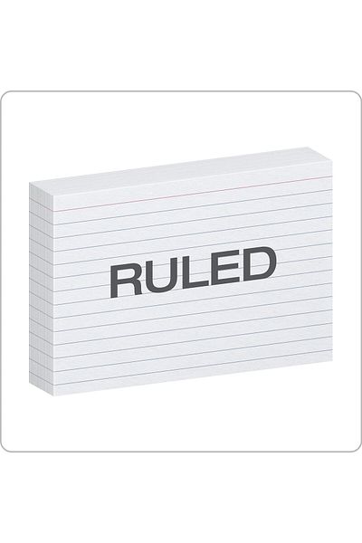 erorex Index Cards 500 Pack 4X6 Index Cards Ruled On Front Blank On Back White 5 Packs Of 100 Shrink
