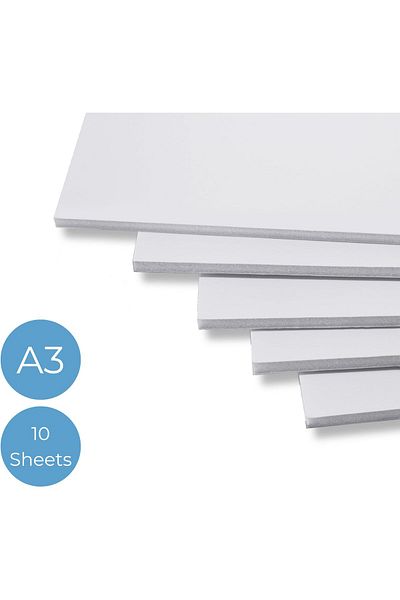 erorex Products White 5Mm Foamboard A3 Size 297 X 420Mm Pack Of 10