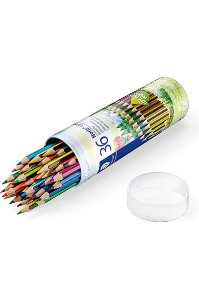 erorex 36 Piece Noris Color Pencil Set Red Yellow Green