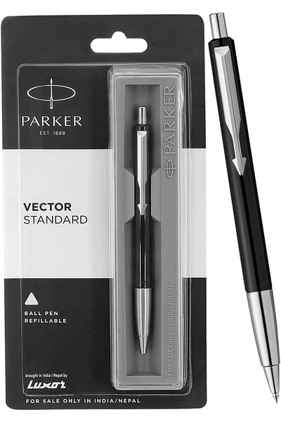 erorex Vector Standard Chrome Trim Ball Pen Ink Balck