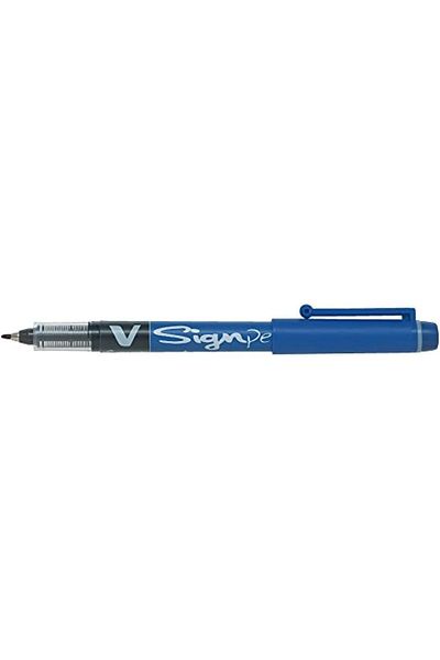 erorex 301101203 V Sign Pen Liquid Ink 2.0 Mm Tip Blue Pack Of 12