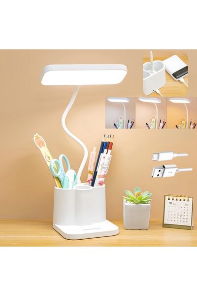 erorex Led Desk Lamp Desktop Reading Study Writing Lamp Touch Control Usb Port For Charging 3 Adjustable