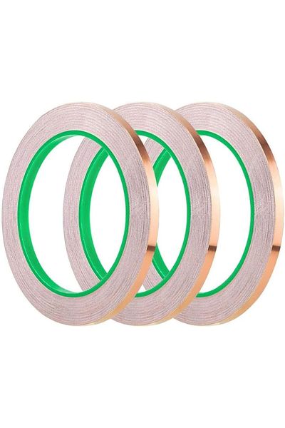 erorex 3Pcs Copper Foil Tape Double Sided Conductive Copper Tape With Adhesive For Emi Shielding Stained