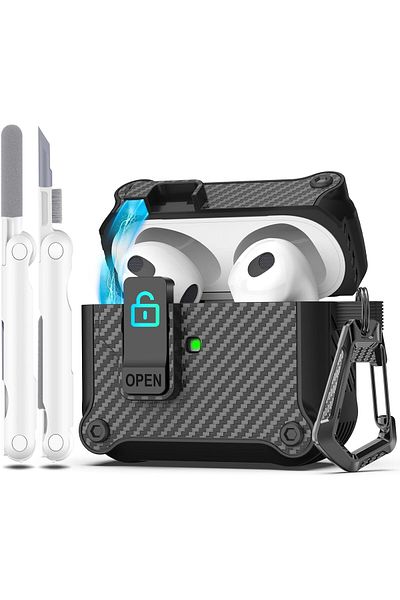erorex حافظة Airpods الجيل الرابع مع مجموعة تنظيف غطاء سيليكون ناعم مع سلسلة مفاتيح حماية كاملة