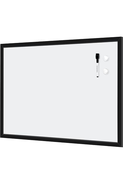 erorex Magnetic Dry Erase White Board 35 X 23 Inch Whiteboard Black Wooden Frame
