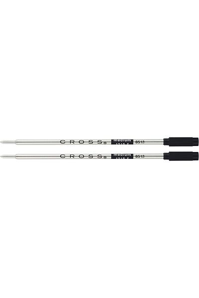 erorex Refills For Ballpoint Pens Medium Black Ink 2 Pack 85132
