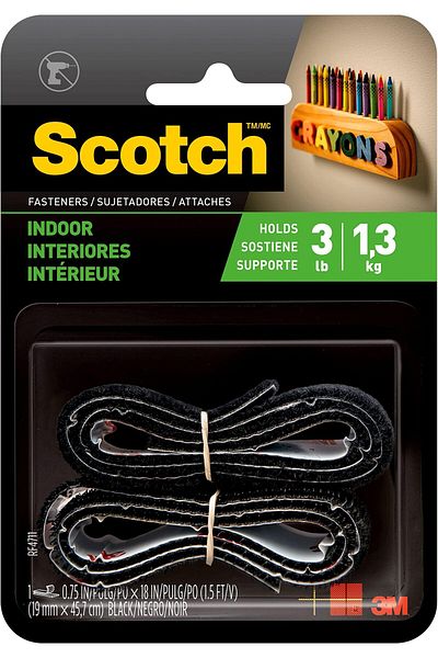 erorex General Purpose Fastener Rf4711 Black Color 75 In X 18 In 19Mm X 4.57M Multiple Applications Works