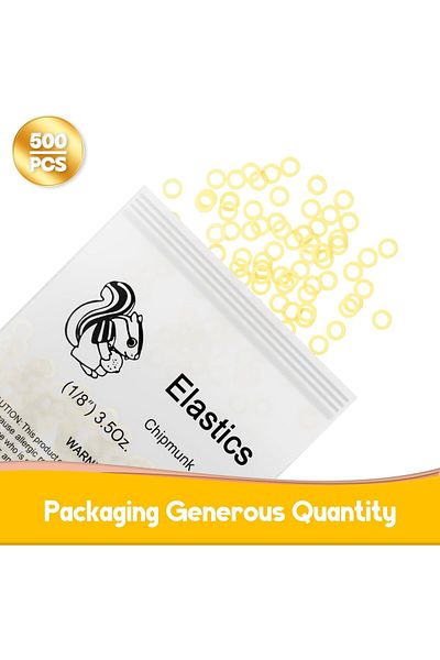 erorex 500 Pcs Orthodontic Elastic Rubber Bands 3.5 Ounces Heavy Dental Rubber Traction Bands Free Elastic