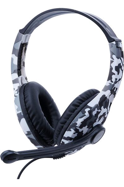 erorex Green Game Headset 3.5Mm Camouflage Design Stereo Music Gaming Headphone With Mic Over Ear
