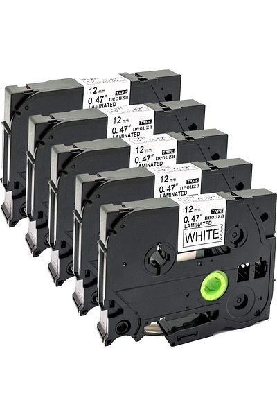 erorex 5Pk Compatible For Brother P Touch Laminated Tz Tze 231 Label Tape Cartridge 12Mmx8M Black On White