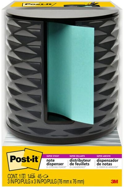 erorex Note Dispenser Vertical Black With Gray Abs 330 B 7.6 Cm X 7.6 Cm