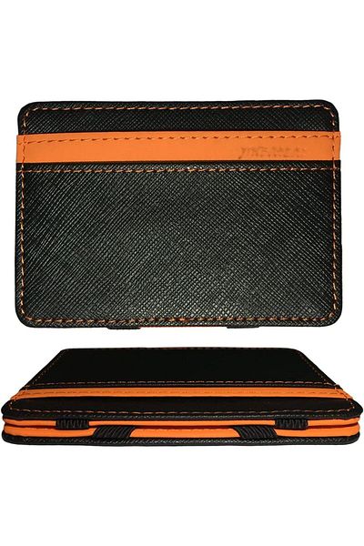 erorex Credit Card Holder Magic Wallet 4 Card Slots Flexible Money Clip Pu Leather Slim Wallets Credit
