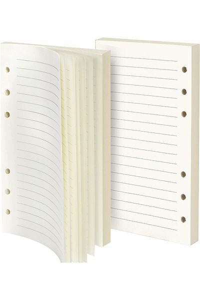 erorex Refill Lined Paper Leather Journal Refills Lined 6 Holes Inserts 320 Pages For A6 Refillable