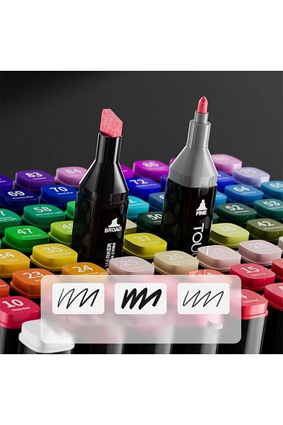 erorex 80 Colors Alcohol Markers Set Dual Tips Blender Art Markers For Drawing Permanent Illustrations