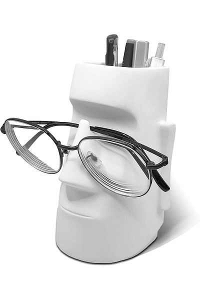 erorex Pencil Holder Pen Holder For Desk Pencil Holder With Glasses Holder Simple Modern Style Pencil