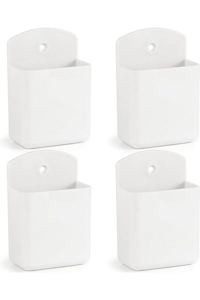 erorex Wall Mount Remote Control Holder 4Pcs Tv Controller Holder Self Adhesive Remote Holder No Drilling