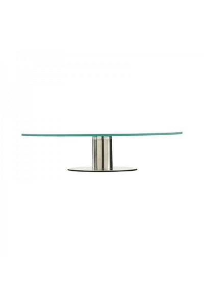 Secret de Gourmet Glass and stainless steel turntable for cake and pastries, 30 cm