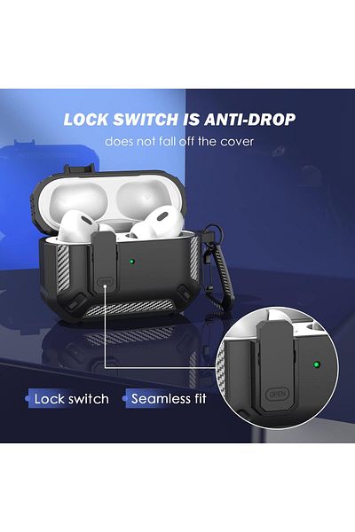 erorex Case Cover For Airpods Pro 2Nd 1St Generation Automatic Magnetic Lock Dustproof Charging Port And
