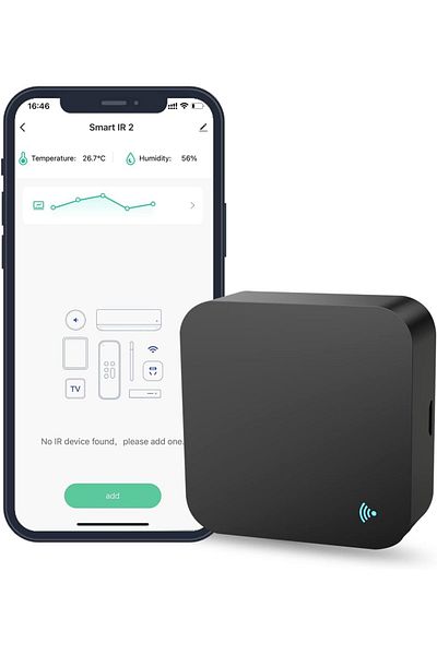 erorex جهاز تحكم عن بعد لاسلكي بتقنية البلوتوث 5.0 مع إضاءة خلفية صوتية وجهاز تحكم عن بعد عالمي مع منفذ USB 2.4 جيجاهرتز