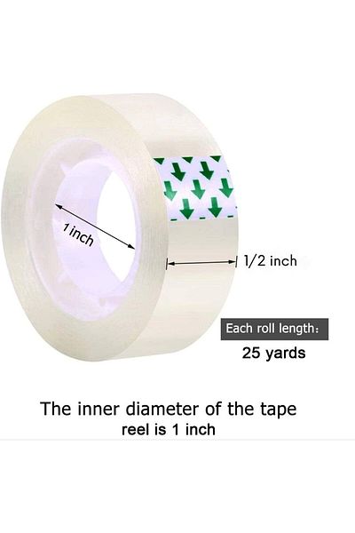 erorex Clear Tape Rolls 1 2 Inch X 25 Yards Transparent Tape For Office Home School Gift Wrapping Tape