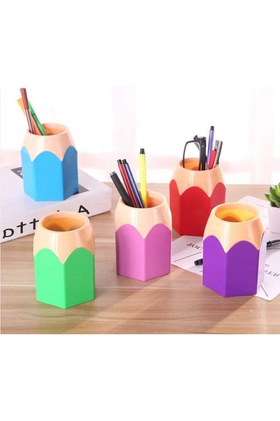 erorex Pen Pencil Holder Container Makeup Brush Pot Vase Stationery Desk Storage Office Desk Organizer