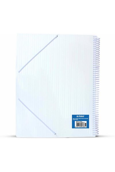 erorex Spiral Display Book 20 Pocket White Clear Pockets Book File Folder Document Presentation Organizer