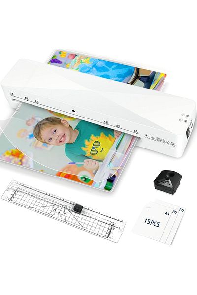 erorex Laminator A4A5A6 Size Cold And Hot Laminating Machine With Paper Cutter Corner Rounder Suitable For