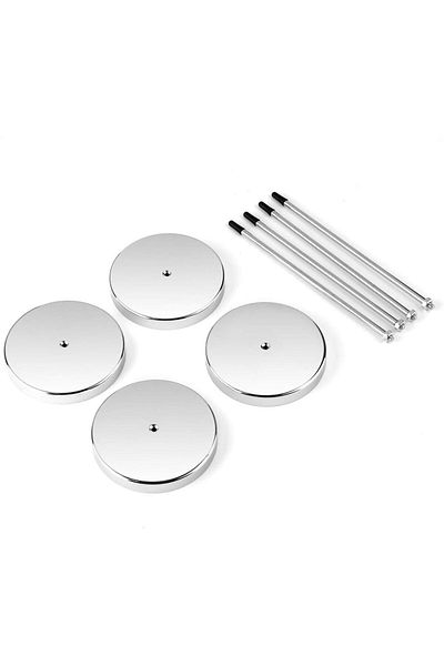 erorex 4Pcs Desk Receipt Holder Bill Fork Receipt Spike Stick Silver Restaurant Check Spindle 5.5 Inch By…