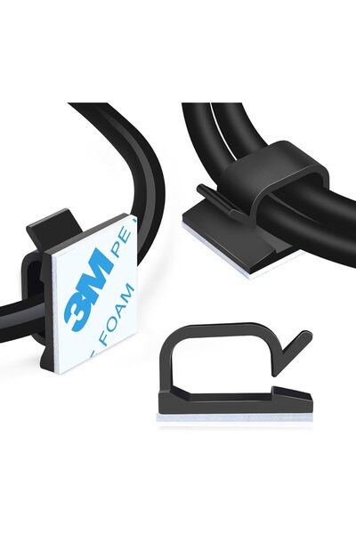 Generic 40Pcs Cable Organizers Wire Clips Cord Holder For Tv Pc Ethernet Cabl...