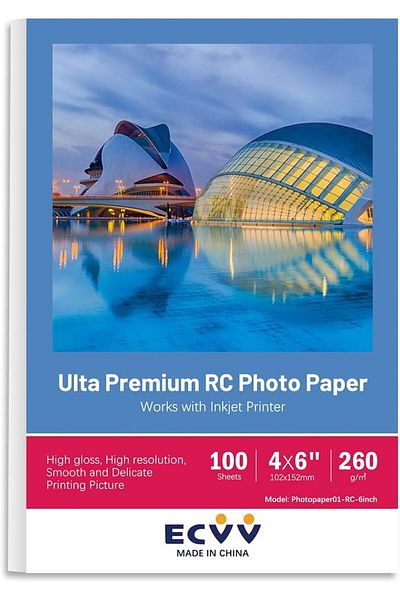 erorex 6 Inch Cast Coated Photo Paper For Printer 4X6 Inch 102*152Mm Photograph Print Paper White Glossy