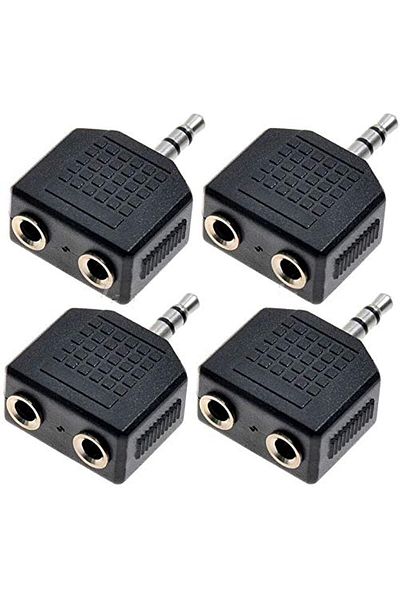 erorex New 6.35Mm Female To 3.5Mm Trs Male Stereo Audio Adapter 6.35Mm To 3.5Mm Converter For Headphone