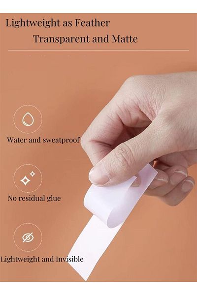 erorex Double Sided Tape For Apparel And Body Clear Gentle Strong Adhesive Ladies Clothing Tape For All