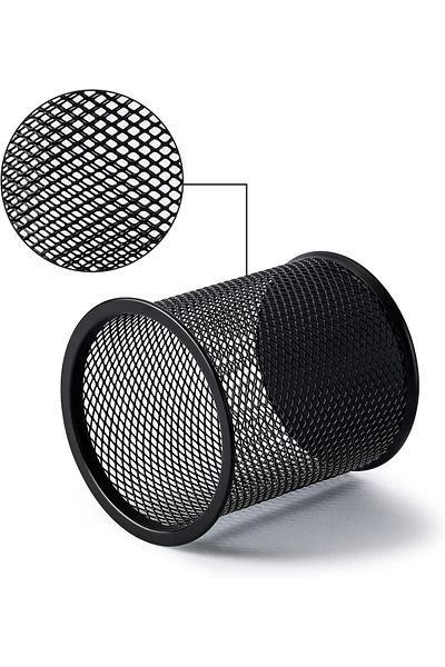 erorex Wire Mesh Pen Cup Black