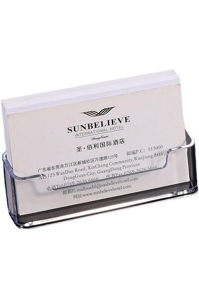 erorex Business Card Holder For Desk 2 Pack Clear Acrylic Business Cards Display Holders Stand Fits 30 50