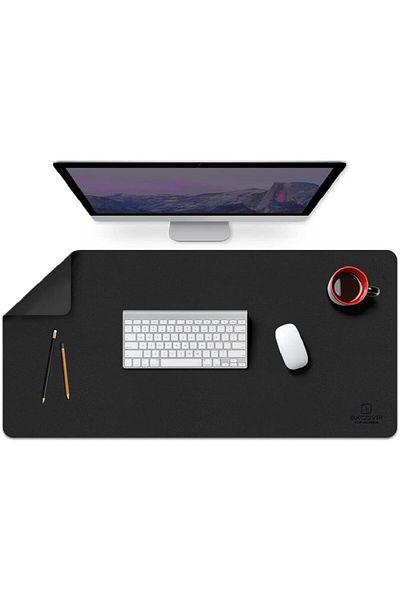 erorex Extended Large Mouse Pad Double Sided Pu Leather Desk Mouse Pad Waterproof Desk Pad Protector Non
