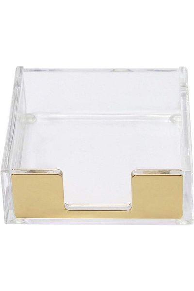 erorex Sticky Notes Memo Pad Holder Dispenser Rose Gold With Clear Desk Supplies Organizer Accessories For