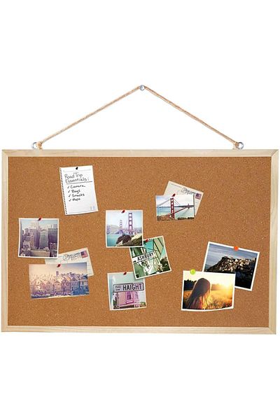 erorex Bulletin Board Rectangular Board Message Notice Linen Cork Memo Board For Office Home School