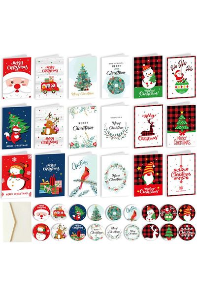 erorex Christmas Greeting Cards Handmade Unique Christmas Cards Assortment With Envelopes And Matching