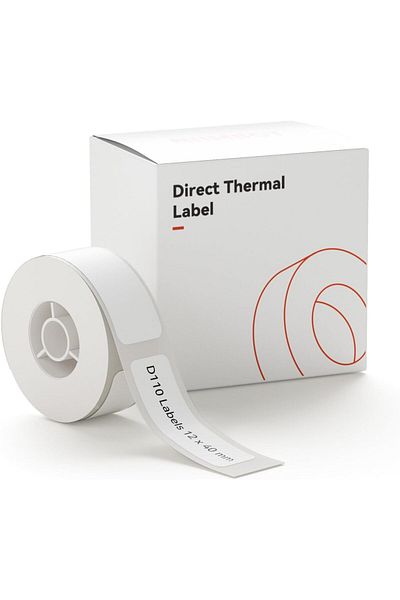 erorex Label Tape For D110 D11 D101 Black On White Sticker Thermal Paper Self Adhesive Label Tape 12 X 40