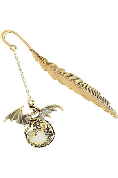 erorex Luminous Metal Bookmark Luminous Bookmark Retro Feather Metal Bookmark Fantasy Bookmark Book Lovers