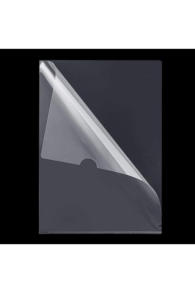 erorex 20 Pcs Plastic Clear Document Folders Waterproof A4 L Type Transparent Pockets Thicker Clear Copy