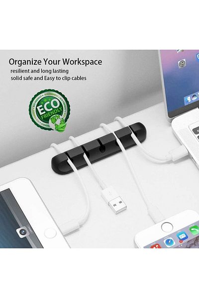erorex Cable Organizer Clips Cord Holder 5 Packs Self Adhesive Cable Management For Usb Cable Power Cord