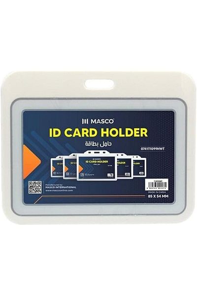 erorex Horizontal Id Card Holder 5 Piece Set White