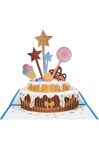 erorex Pop Up Happy Birthday Card 3D Birthday Popup Cards Birthday Cake Funny Postcards Pop Up Greeting