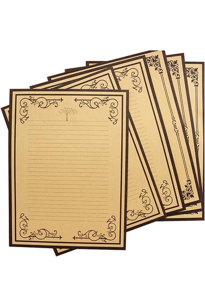 erorex Sheets Vintage Lined Stationery Paper For Writing Letters Elegant Antique Lined Sheets Perfect For