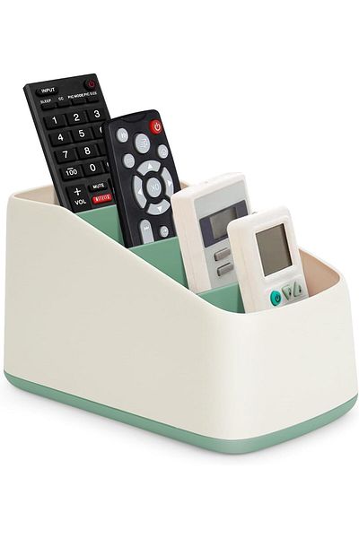 erorex Tv Remote Control Holder Organizer Box With 4 Compartments Remote Caddy Tray Table Desk Desktop
